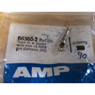 AMP 66360-2 Pin Contact 663602 (Pack of 90) - New No Box