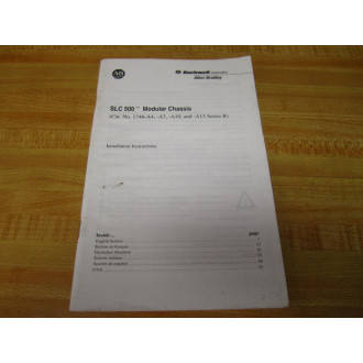 Allen Bradley 40072-042-01 SLC 500 Installation Instructions 40072-042-01 (A) - Used