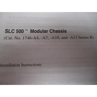 Allen Bradley 40072-042-01 SLC 500 Installation Instructions 40072-042-01 (A) - Used