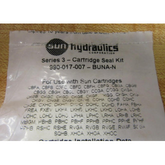 Sun Hydraulics 990-017-007 Cartridge Seal Kit 990017007