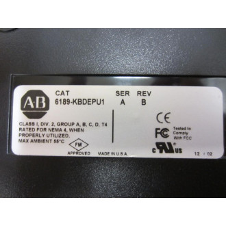 Allen Bradley 6189-KBDEPU1 Keyboard 6189KBDEPU1