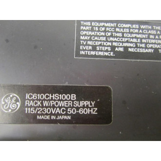 General Electric IC610CHS100B Rack WPower Supply - New No Box