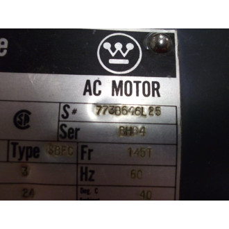 Westinghouse 773B646L25 Motor BH84 108p384 - Used