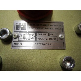 Ross 8077B6342 Solenoid Valve - New No Box
