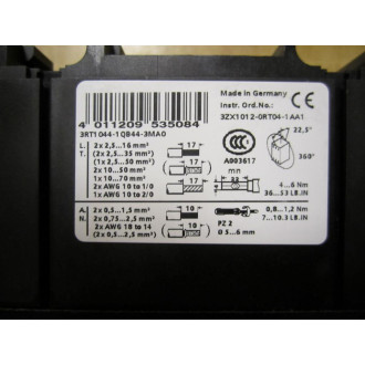 Siemens 3RT1044-1QB44-3MA0 Contactor 3RT10441QB443MA0