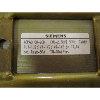 Siemens 4EP40-00-2CB Choke 4EP40002CB
