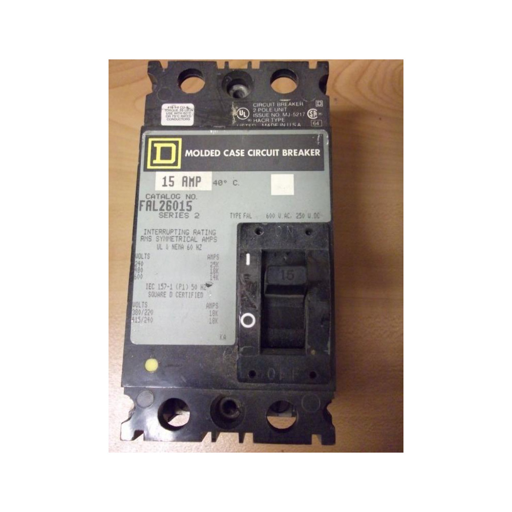 Square D FAL26015 Circuit Breaker - Used