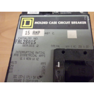 Square D FAL26015 Circuit Breaker - Used