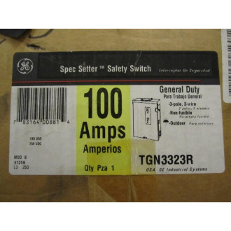 GE General Electric TGN3323R Safety Switch