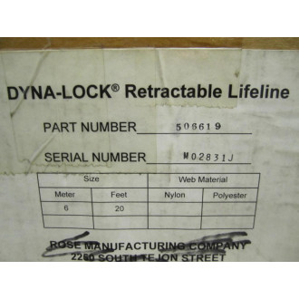 Rose 506619 Retractable Lifeline