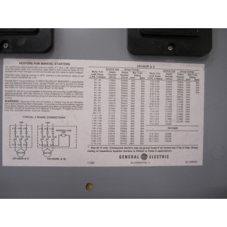 General Electric CR1062R53C Reversing Starter - New No Box