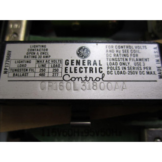 GE General Electric CR160L31800AA Lighting Contactor CR160L31802AA