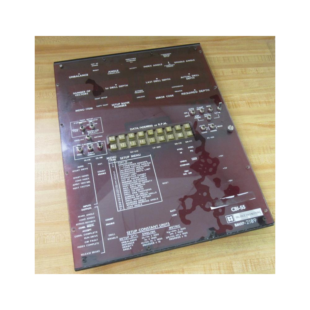 Balance Engineering BMRP-2189 Circuit Board CBI-55 6 Broken Toggle Switches - Parts Only