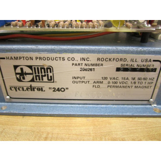 Hampton 200261 Cycletrol 240 Drive - New No Box