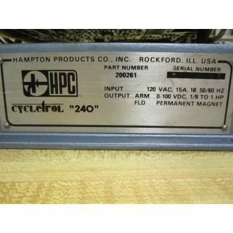 Hampton 200261 Cycletrol 240 Drive - Used
