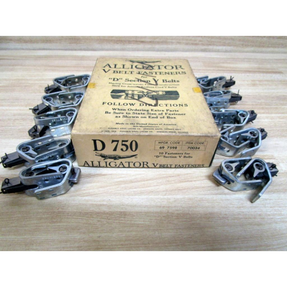 Alligator 70034 V-Belt Fasteners  D750 (Pack of 10)