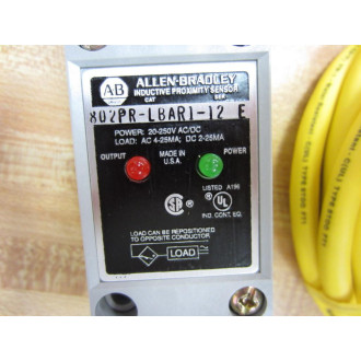 Allen Bradley 802PR-LBAR1-12 Proximity Switch X802PR-LBAR1-12