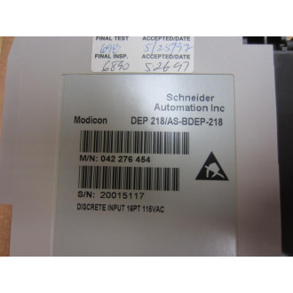 Schneider DEP 218AS-BDEP-218 Module DEP218ASBDEP218 - Used