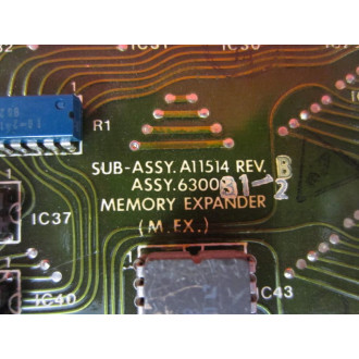 Avtron A11514 Memory Expander Board Rev B - Used