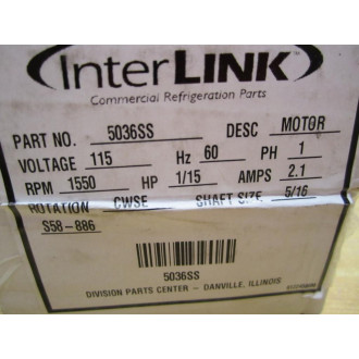 Fasco Industries 5036-SS Fan Motor 71637799 U63 5036SS