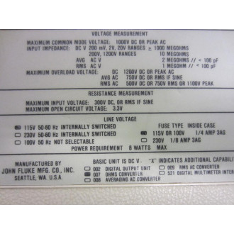 Fluke 8810A Digital Multimeter 3090013 Cracked Case - Used