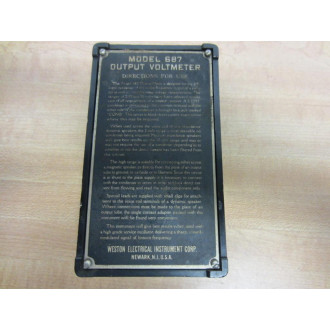 Weston 687 Output Voltmeter 319 Vintage - Used