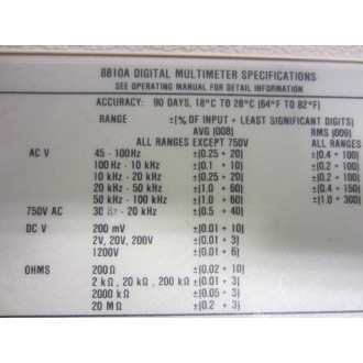 Fluke 8810A Digital Multimeter 3090013 Cracked Case - Used