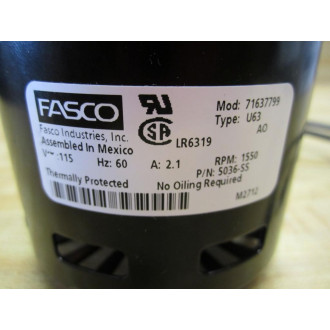 Fasco Industries 5036-SS Fan Motor 71637799 U63 5036SS