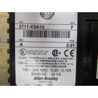 Allen Bradley 2711-K5A10 2711K5A10 Monochrome Display 5.5 Inch Series F