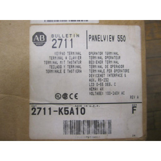 Allen Bradley 2711-K5A10 2711K5A10 Monochrome Display 5.5 Inch Series F
