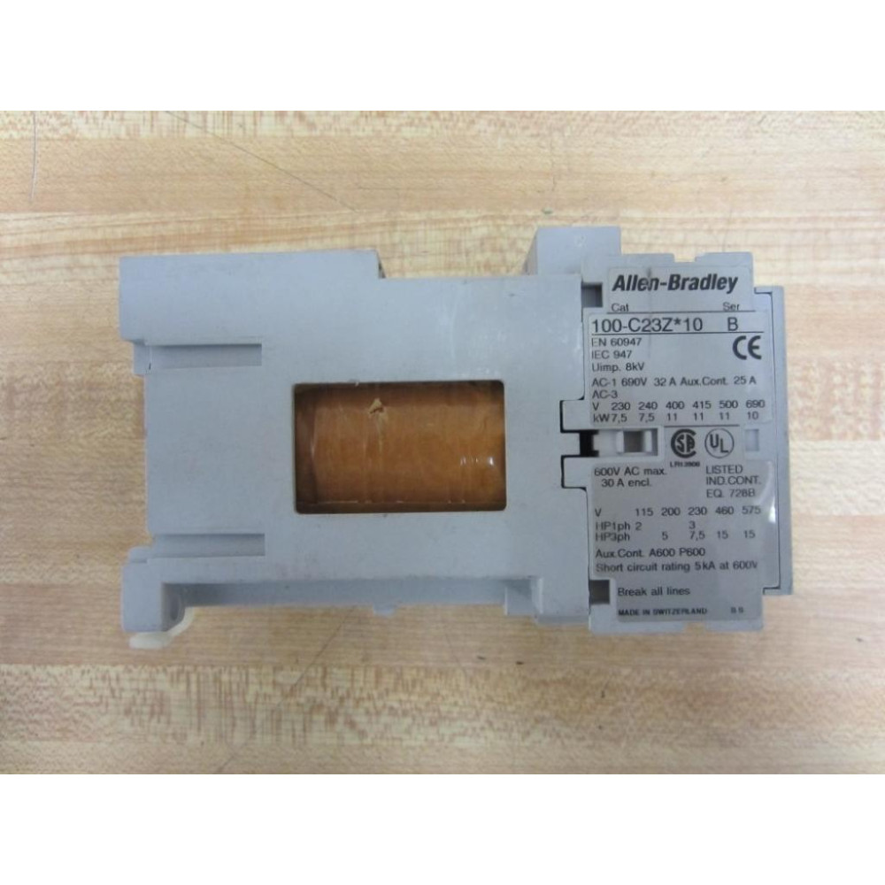 Allen Bradley 100-C23ZJ10 Contactor 100-C23Z*10 Small Chip - Used