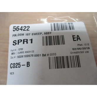 Currie Mach Co 12758 Pin 56422 (Pack of 2)