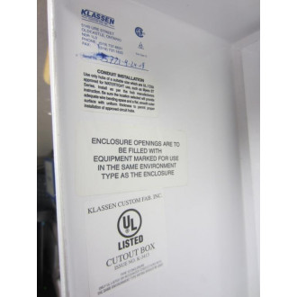 Klassen K-3413 Enclosure K3413   12"x10"x6" With Holes - New No Box