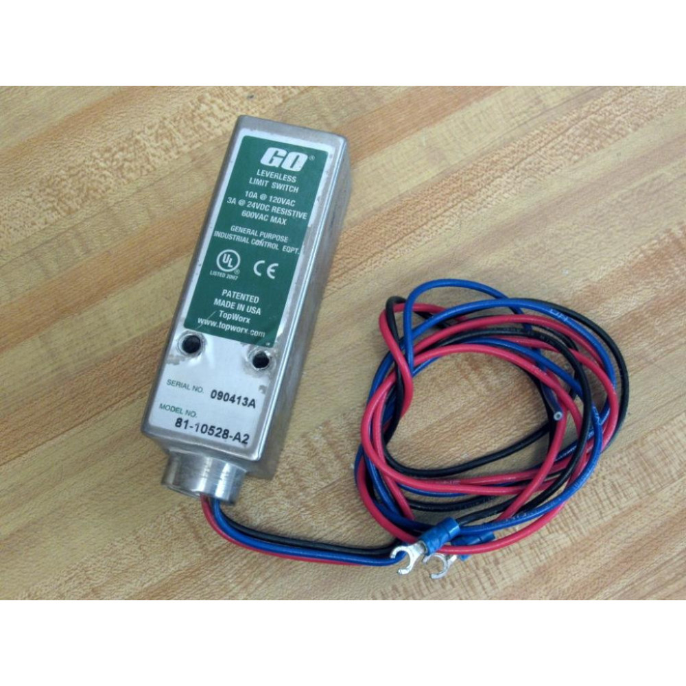 TopWorx 81-10528-A2 GO Leverless Limit Switch 8110528A2 - Used TopWorx 81-10528-A2 GO Leverless Limit Switch 8110528A2 - Used
