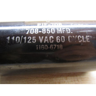 STM PJE-708 Capacitor 708-850 MFD 1160-6718 - Used