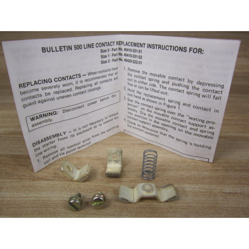 Allen Bradley 40410-331-52 Contact Kit - New No Box