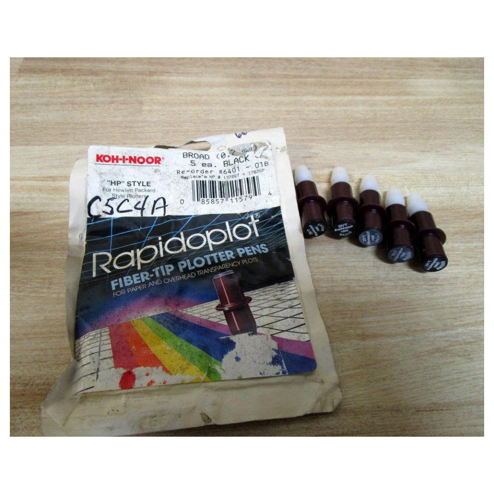 Koh-I-Noor 6401-01B Plotter Pens (Pack of 5)