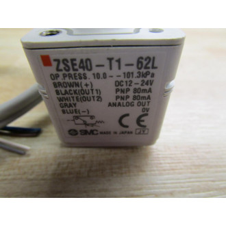 SMC ZSE40-T1-62L Vacuum Switch ZSE40T162L - Used