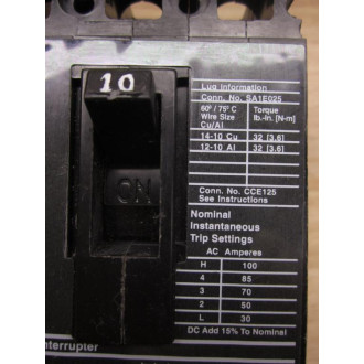 Siemens CED63A010 Motor Circuit Interrupter - Used