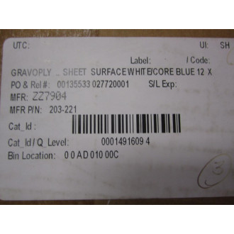 Gravograph 203-221 Gravoply Sheet (Pack of 3)