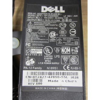 Dell HP-OQ065B83 Adapter AC WO Power Cord - Used