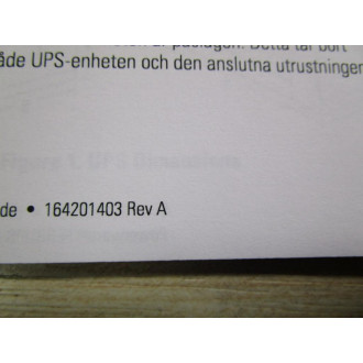 Powerware 164201403 A Installation Guide For Ferrups FEQFE UPS - Used