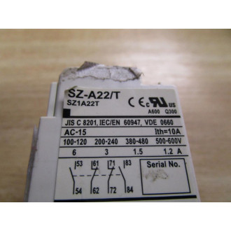 Fuji Electric SZ-A22T Auxiliary Contact - Used