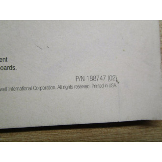 Allen Bradley 188747 Quick Start Guide For 1336 Plus II 188747 (02) - Used