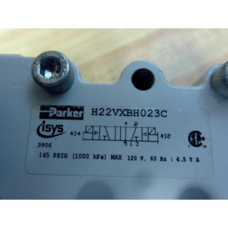 Parker H22VXBH023C ISO Double Solenoid Valve - Used