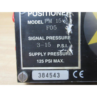 Worcester McCanna PM15 Pneumatic Positioner - Used
