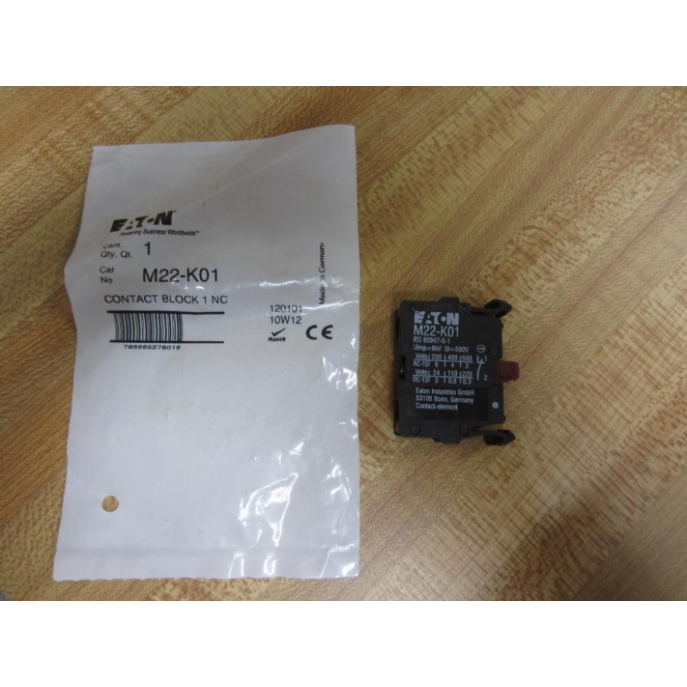 Moeller Klockner M22-K01 Eaton Block M22K01 Cutler Hammer