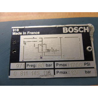 Bosch 0-811-145-116 Pressure Relief Valve 0811145116 - New No Box
