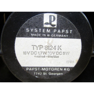 Papst 8124 K Axial Fan 8124K - New No Box