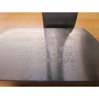 Alco UB6NS Ball Valve 34" NPT 316SS 10020757 - New No Box